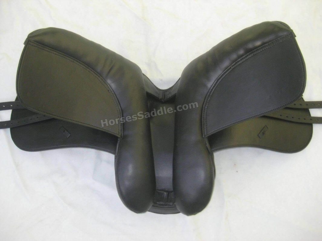 Beautiful black Dressage Synthetic Saddle size-16,17 - Image 2